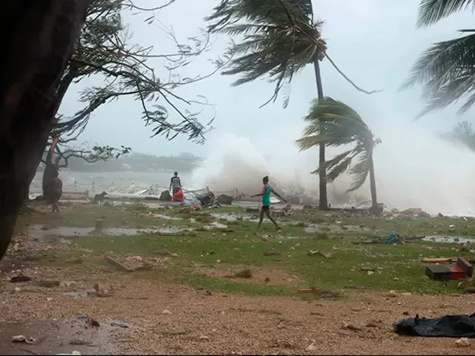 O poder devastador do Ciclone Pam, que arrasou aldeias inteiras do arquipélago / Foto: Divulgação