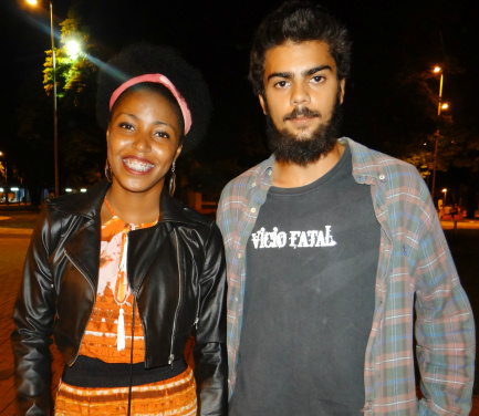 Os estudantes Irenice Vitor Mendes  e Jonas Rossi / Foto: Moreira Produções