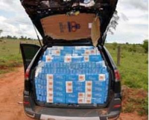 Polícia apreende mais de 3 mil pacotes de cigarros do Paraguai