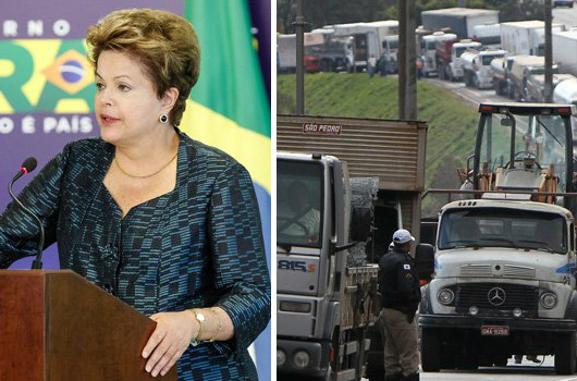 Dilma: Governo “não ficará quieto” sobre bloqueios Dilma: Governo “não ficará quieto” sobre bloqueios