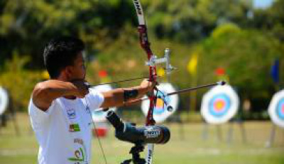 Jovens indígenas se destacam na arquearia profissional O campeonato ocorre em Maricá, no Rio de Janeiro Foto: Tânia Rêgo