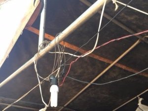 Grupo resgatado em fazenda estava há 2 meses em alojamentos precários Instalações elétricas de um dos alojamentos (Foto: MPT/Divulgação)