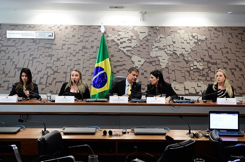 Senador Nelsinho Trad (C) comandou a audiência na Comissão de Relações Exteriores / Foto: Pedro França/Agência Senado