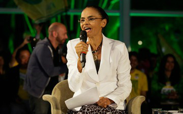 Marina Silva declara apoio à candidatura de Aécio Neves