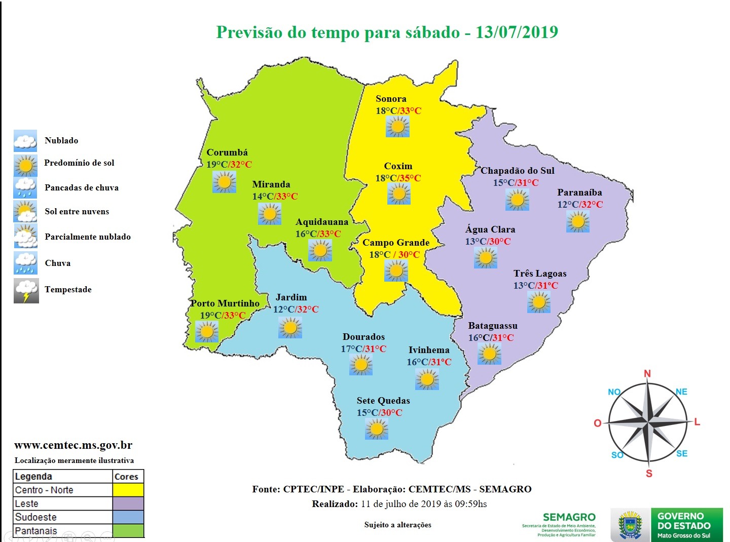 Sábado de calor e baixa umidade do ar exige atenção