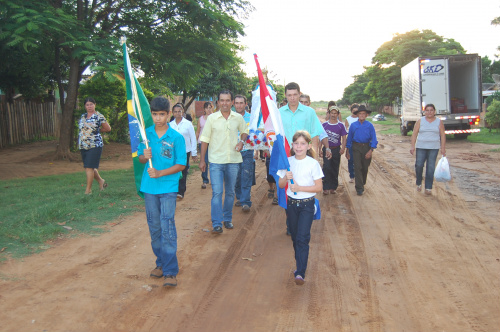 Procissão dos fieis da Nossa Senhora de Caacupé em 009. Foto: Moreira Produções.