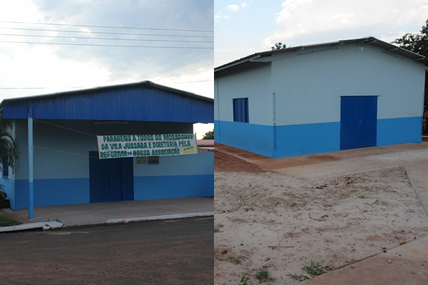 Vereador Ilzo tem pedidos atendidos pela prefeitura de Amambai Sedes das associações de moradores da vila Jussara e do conjunto Alcindo Franco Machado foram reformadasFoto: Moreira Produções