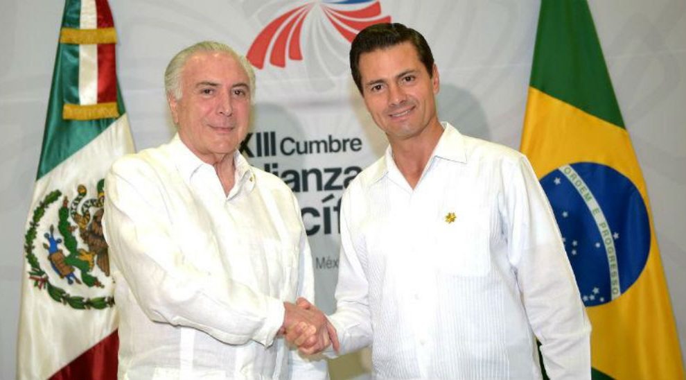 O presidente Michel Temer se reuniu com o presidente do México, Enrique Peña Nieto