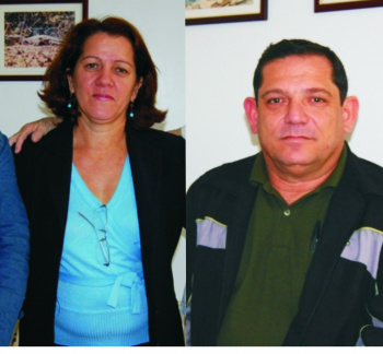 Olga Mariano e César Guidotti, candidatos a presidência do Simted de Amambai.