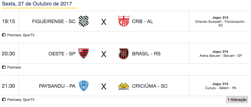 Jogos de hoje (27) - Brasileiro Série B - 32ª rodada Jogos de hoje (27) - Brasileiro Série B - 32ª rodada
