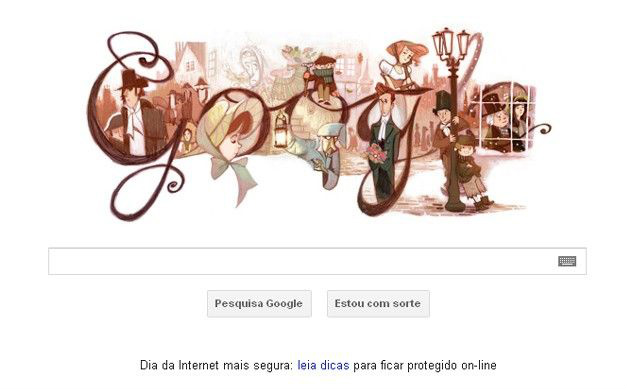Imagem mostra desenhos de alguns personagens de Charles Dickens.