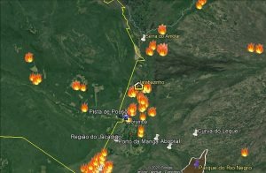 Operação Pantanal II elimina focos de incêndio e planeja combate integrado Pontos de focos de calor no Pantanal de Corumbá