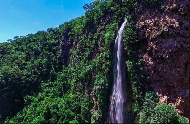 Em Bodoquena, a Cachoeira Boca da Onça com 156 metros de altura é a mais alta do Brasil (Foto: Boca da Onça/Divulgação)