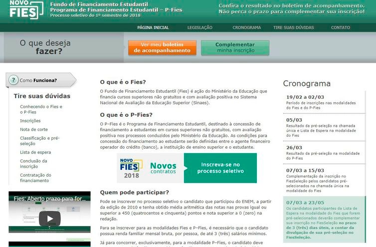 Pré-selecionados do Fies têm até sexta-feira para completar inscrição