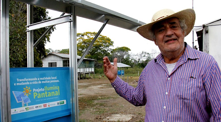 Armando Lacerda: pantaneiro ganha visibilidade com a chegada da energia elétrica, sonho de décadasFoto: Chico Ribeiro