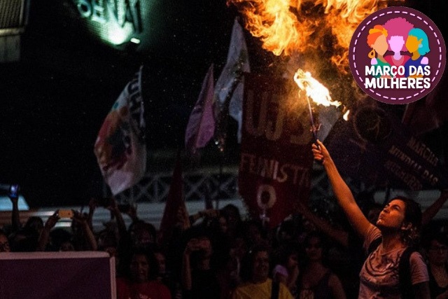 O ato de 2018 tinha como pauta a defesa da democracia, da vida das mulheres e a luta contra a Reforma da Previdência / Foto: Bruna Caetano