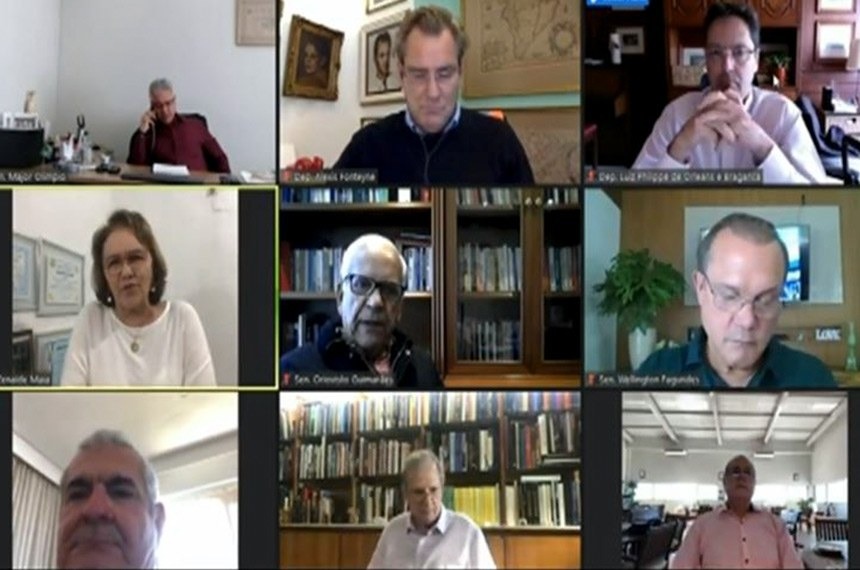 Senadores e deputados ouvirão o ministro da Economia em sessão remota na quarta (5); nesta sexta (31), parlamentares retomaram discussões sobre a reforma tributáriaReprodução TV Senado