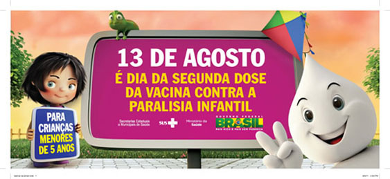 Vacinação contra pólio e sarampo acontece hoje Vacinação contra pólio e sarampo acontece hoje