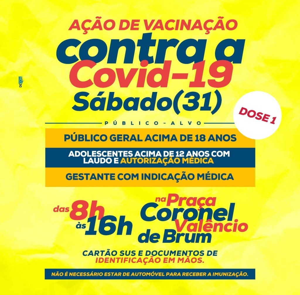 Nova ação de vacinação acontece neste sábado (31) em Amambai Foto: Decom