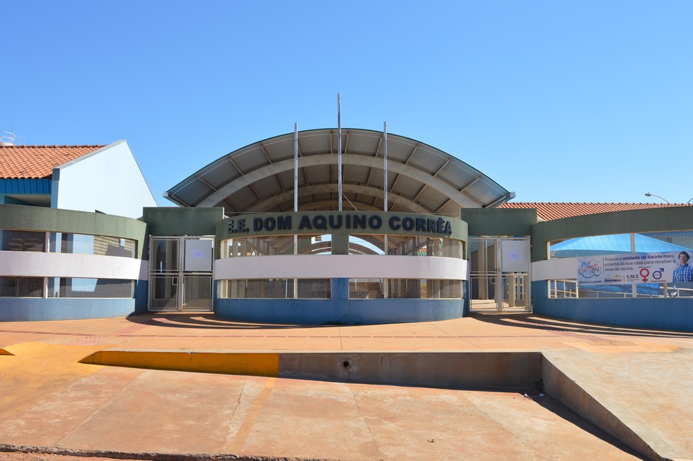 A escola estadual Dom Aquino Côrrea é um dos locais de prova