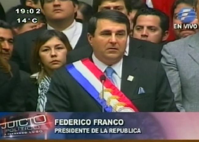  Governo de Franco não é reconhecido pelo Mercosul 