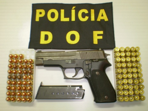 DOF apreende pistola SIG SAUER na região de fronteira