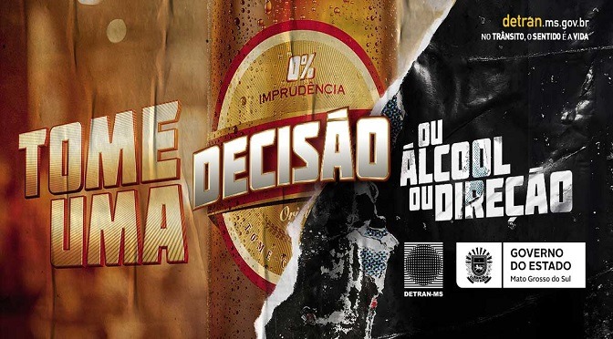 Tome a decisão, só não dá pra misturar álcool e direção, diz campanha do Detran Tome a decisão, só não dá pra misturar álcool e direção, diz campanha do Detran