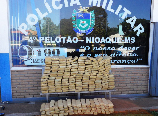 PM de Nioaque apreende 300kg de maconha