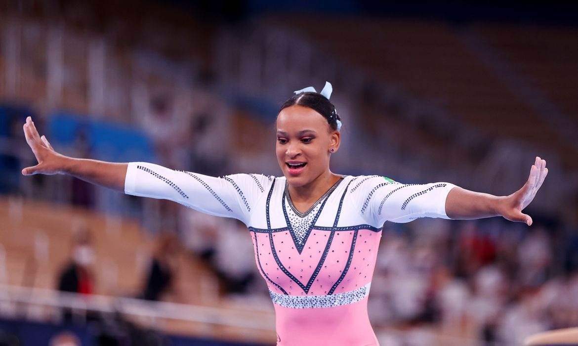 Rebeca Andrade conquista ouro para o Brasil na ginástica artística Foto:Divulgação