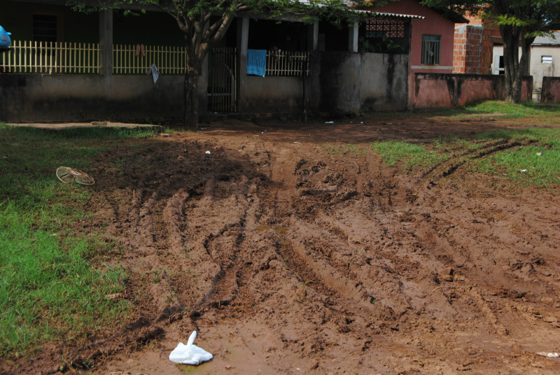 Casa de uma cadeirante, localizada na avenida Pedro Manvailler.