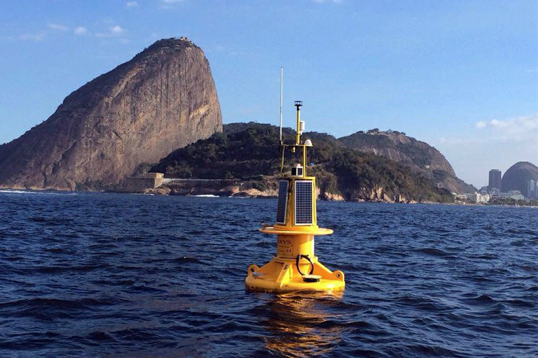 Boias meteorológicas adquiridas pelo MCTI farão o monitoramento das condições do tempo, do vento e do mar na Baía de Guanabara / Foto: Divulgação