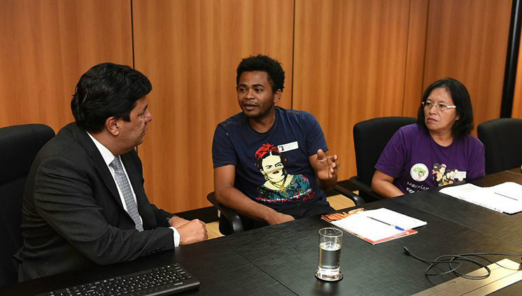 Ministro Mendonça Filho recebeu os coordenadores Erivan Hilário e Atiliana BrunettoFoto: Divulgação 