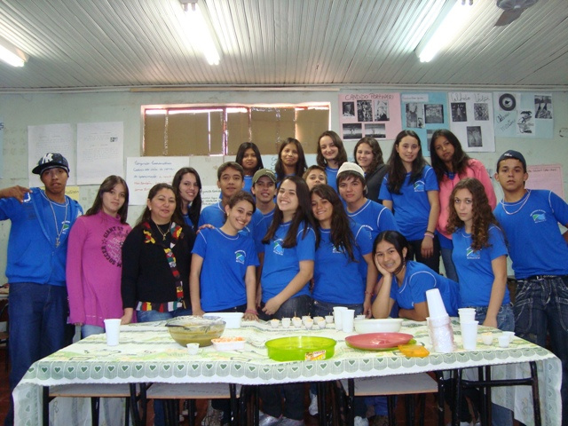 Alunos do 9º B da EE Cel. Felipe de Brum.