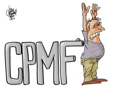 Empresários criticam possível recriação da CPMF A Charge ironiza a medida que estaria entre alternativas do governo para aumentar a arrecadação seria uma forma de garantir mais recursos para cobrir as despesas em 2016. / Reprodução da Internet