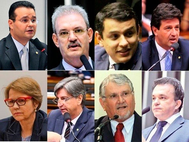 Em 15 anos, bancada federal de MS produziu apenas oito leis Bancada tem 8 deputados federais. Na primeira fila, Trad, Resende, Elizeu e Mandetta. Na segunda, Tereza, Dagoberto, Zeca e Vander.