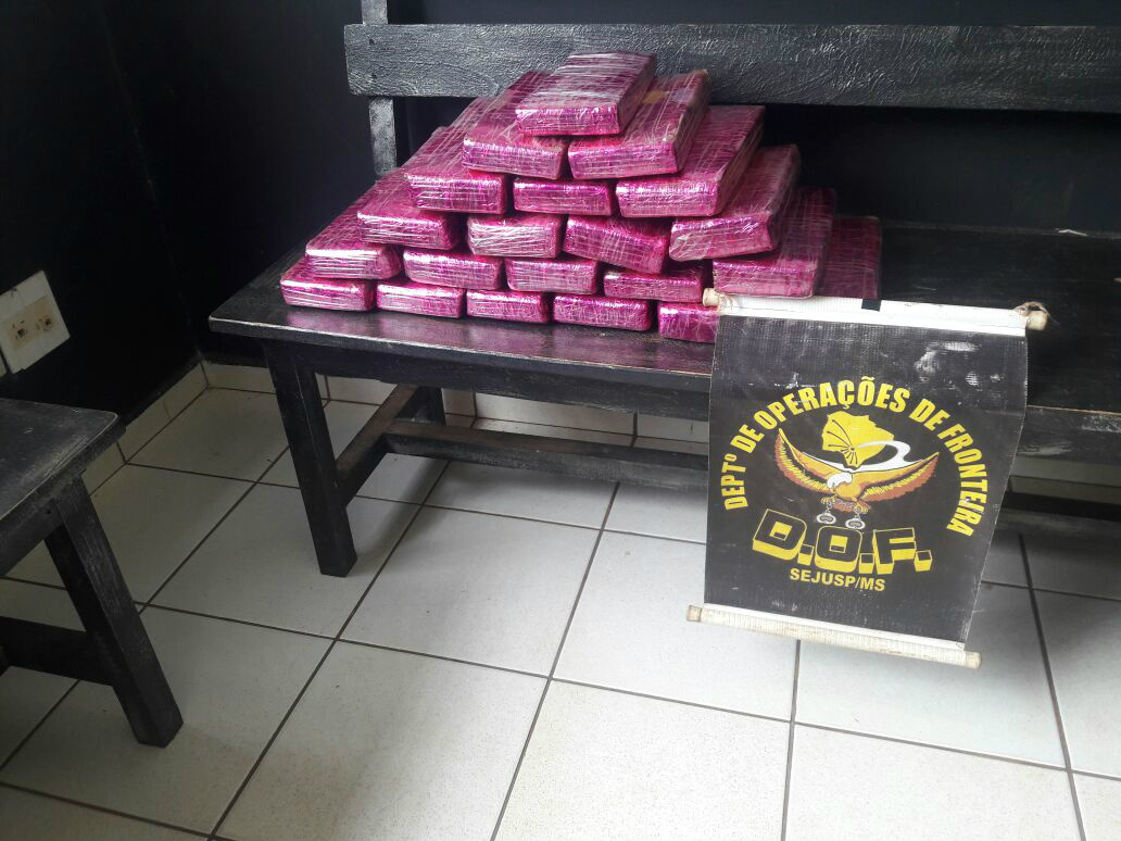 A adolescente transportava uma bagagem com 23,8 Kg do entorpecente / Foto DOF