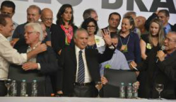 Temer é reeleito presidente do PMDB O vice-presidente da República, Michel Temer, foi reeleito presidente nacional do PMDB / Foto: Valter Campanato