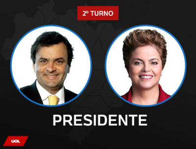 Candidatos a presidente da república  Aécio Neves (PSDB) e Dilma Rousseff (PT) / Foto: UOL