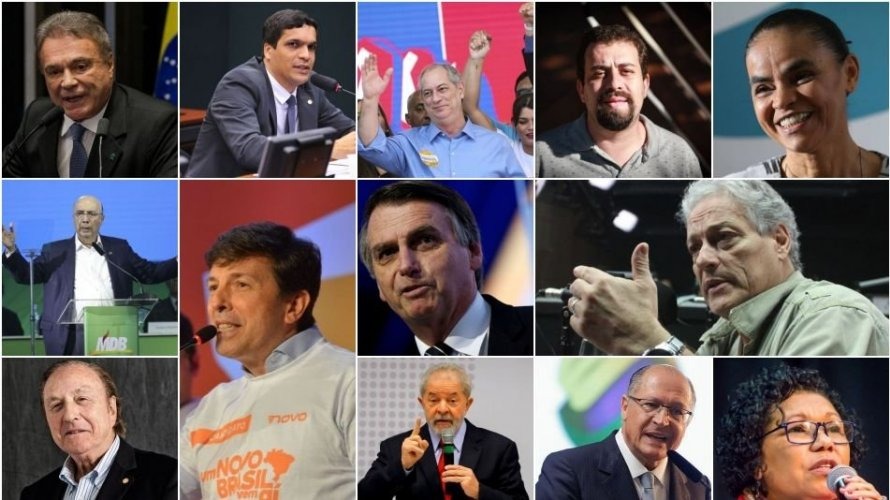 As convenções partidárias confirmaram 13 candidatos à Presidência da República