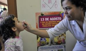 Campanha contra pólio atinge 66% das crianças Campanha contra pólio atinge 66% das crianças