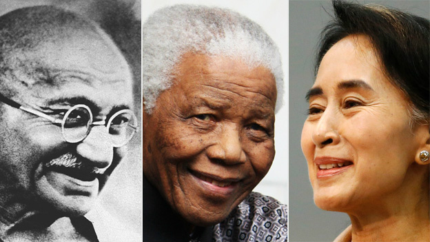 Alguns viam Mandela como sucessor de Gandhi; será que Suu Kyi será vista como sucessora de Mandela?