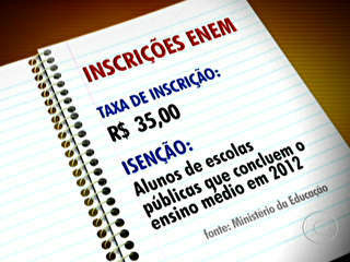 Inscrições para o Enem 2012 já estão abertas; saiba como participar Inscrições para o Enem 2012 já estão abertas; saiba como participar