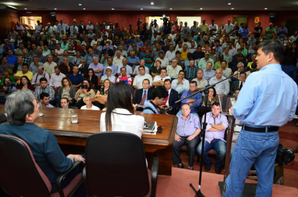 A reunião aconteceu na sede da Famasul, na sexta-feira (28)Foto: Divulgação