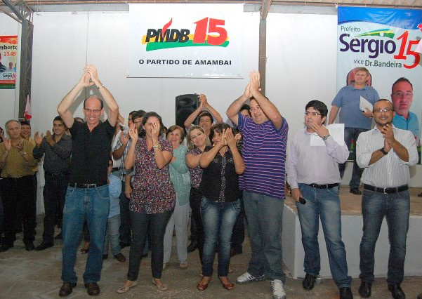 Sérgio, Dr. Bandeira e os candidatos da coligação 