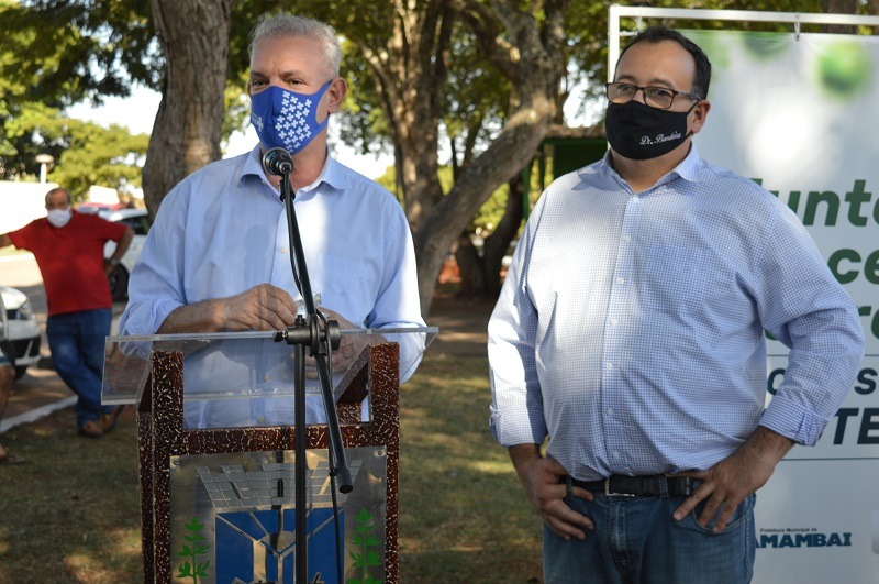 Secretário Estadual de Saúde, Geraldo Resende e prefeito de Amambai, Dr. Bandeira / Foto: Moreira Produções