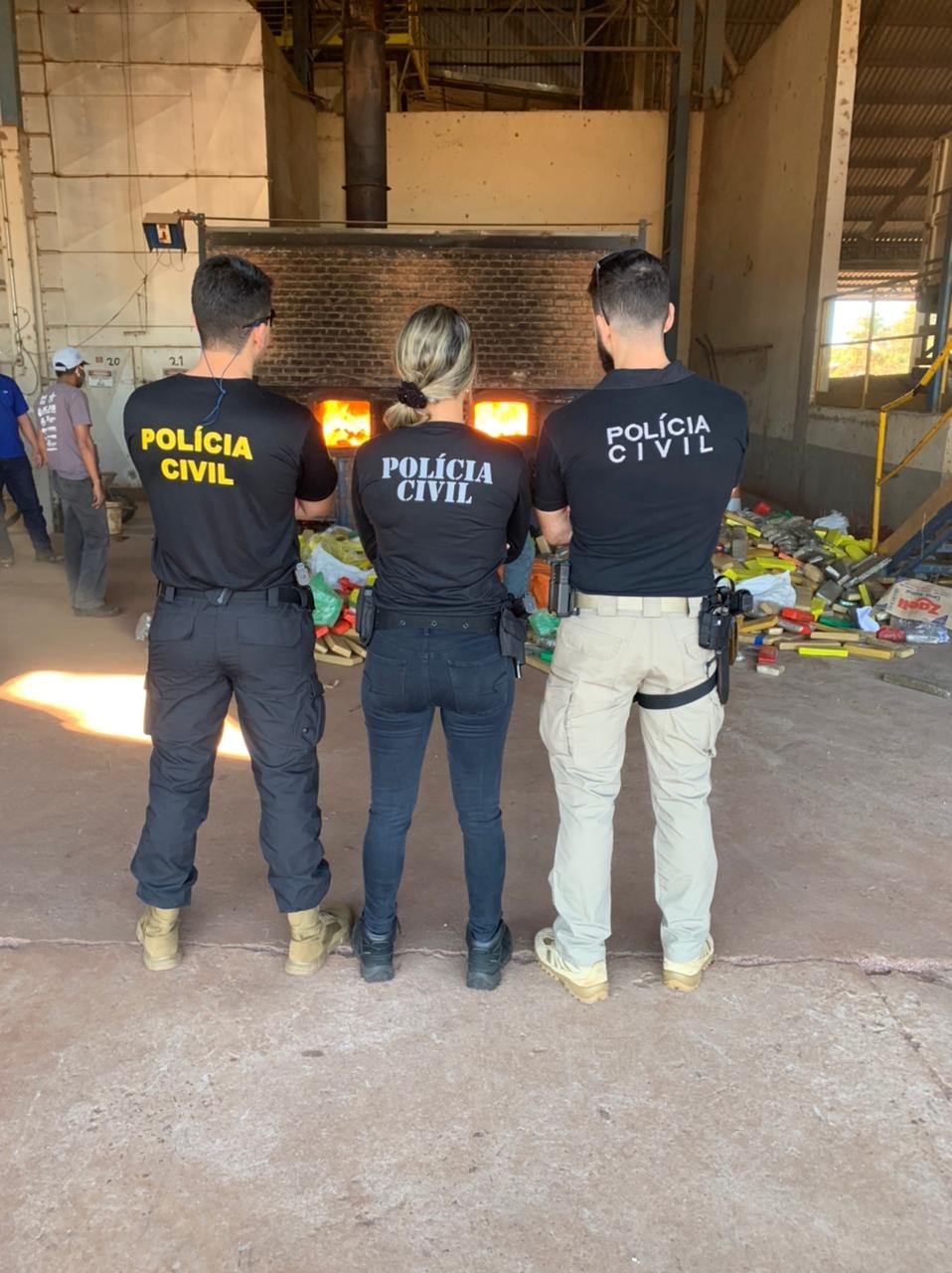 Polícia Civil incinera 15,5 toneladas de drogas em Amambai Foto: assessoria