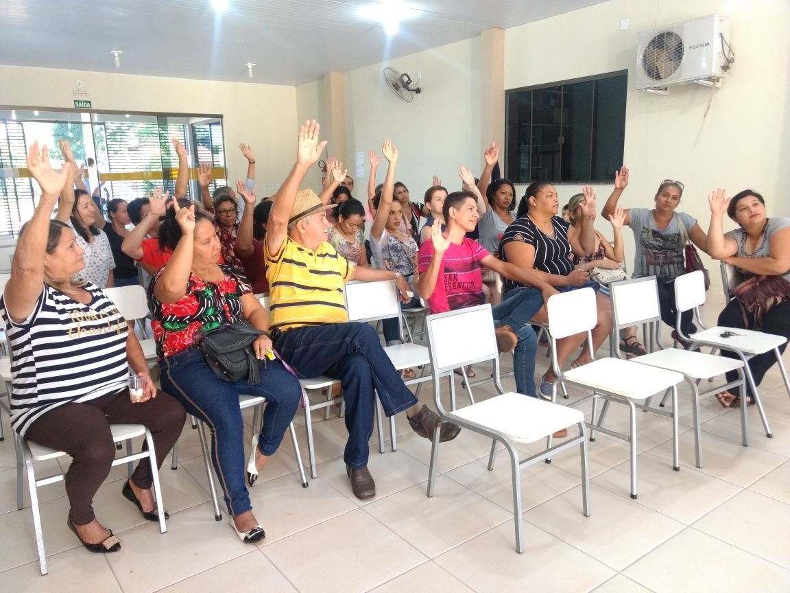Profissionais da educação durante assembleia realizada no Simted em 2019 / Foto: Moreira Produções