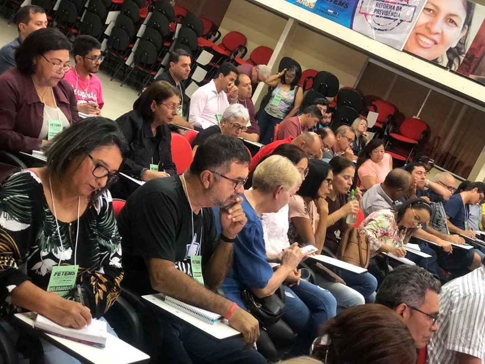 Marli Charão participou da reunião representando o presidente do Simted de Amambai, Humberto Vilhalva / Foto: Assessoria Fetems