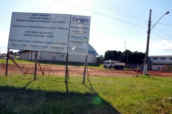 Construção da sede própria da Vara do Trabalho é iniciada em Amambai Local onde será construída a sede própria da Vara do Trabalho.
