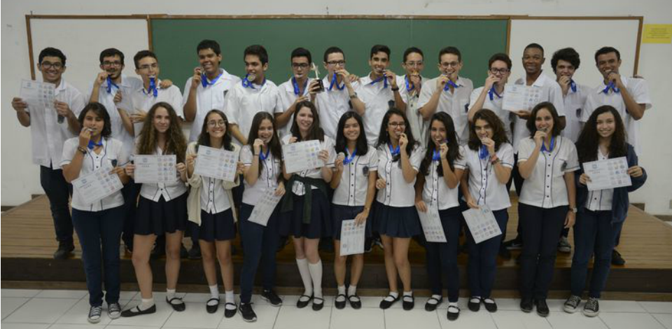 Alunos da instituição pública federal Pedro II, no Rio de Janeiro, foram destaque na Olimpíada -